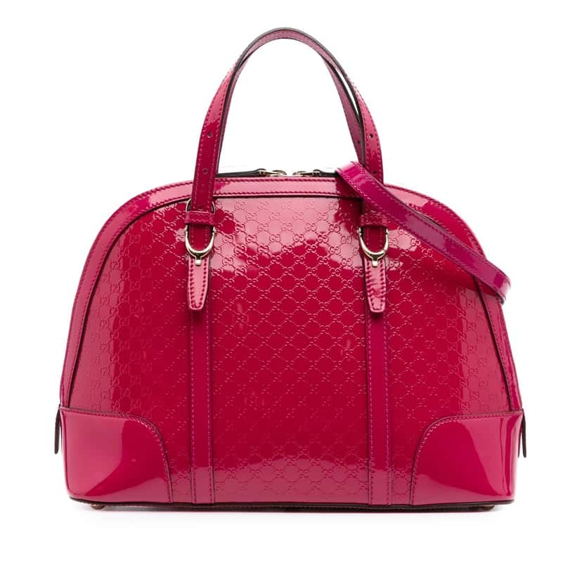 Gucci Medium Microguccissima Patent Nice Dome Satchel Pink Leather Good condition - Front View