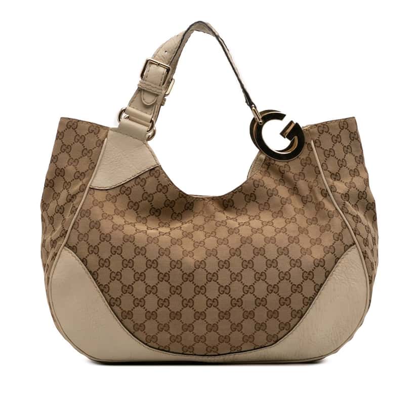 Gucci GG Canvas Charlotte Tote Brown Canvas Good condition - Front View