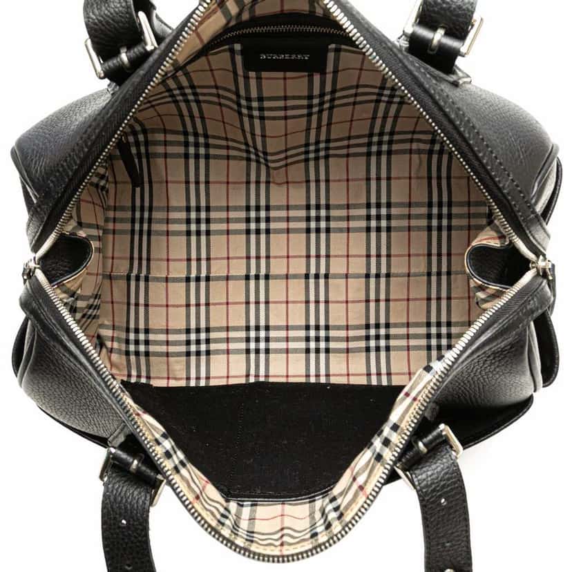 Burberry Leather Boston Bag Black Leather Good condition - Model View