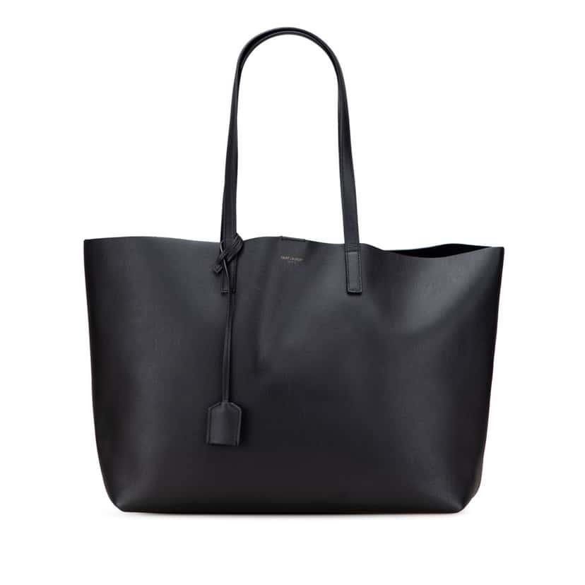 Saint Laurent Large Leather East West Shopping Tote Black Leather Good condition - Front View