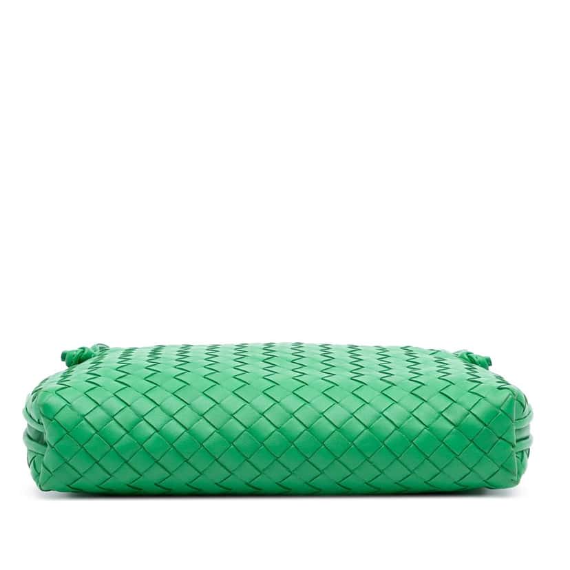 Bottega Veneta Medium Nappa Intrecciato Nodini Crossbody Green Leather Good condition - Inside View
