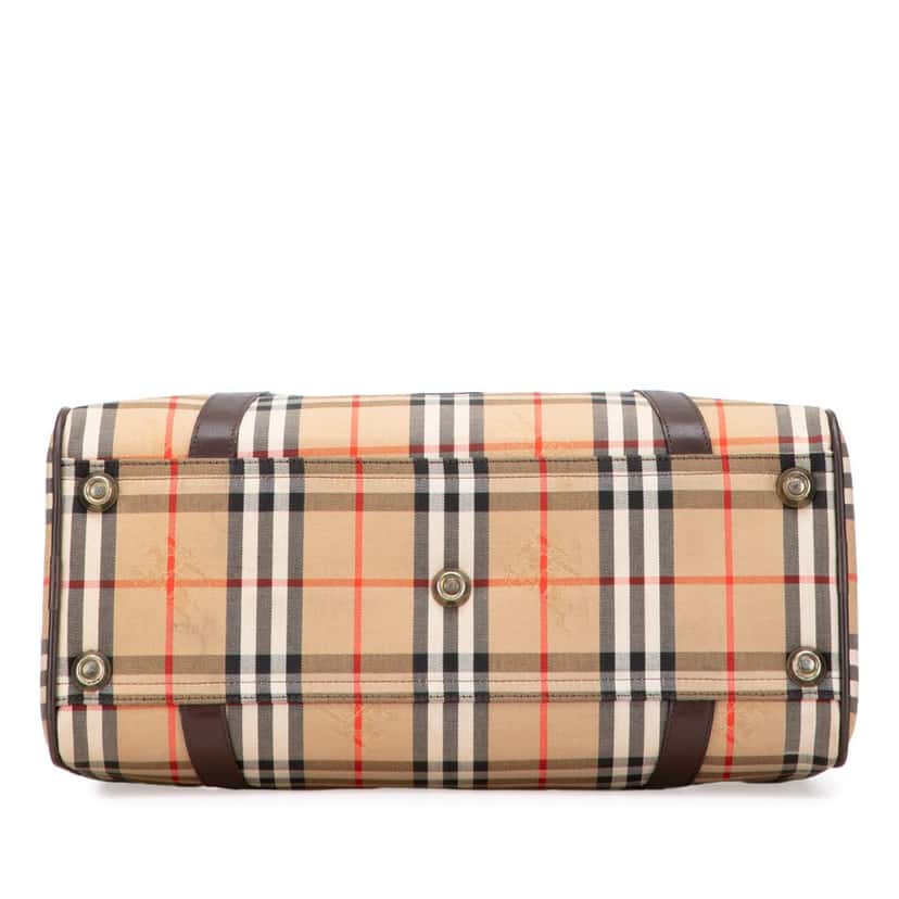 Burberry Haymarket Check Canvas Travel Bag Brown Canvas Good condition - Inside View