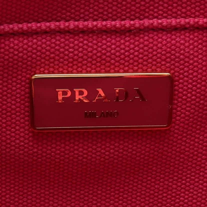 Prada Canvas Canapa Logo Satchel Pink Canvas Good condition - Model View
