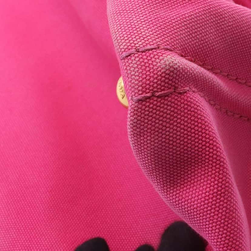 Prada Canvas Canapa Logo Satchel Pink Canvas Good condition - Box View