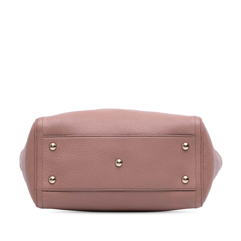 Gucci Small Pebbled Leather Soho Cellarius Satchel Pink Leather Good condition - Inside View