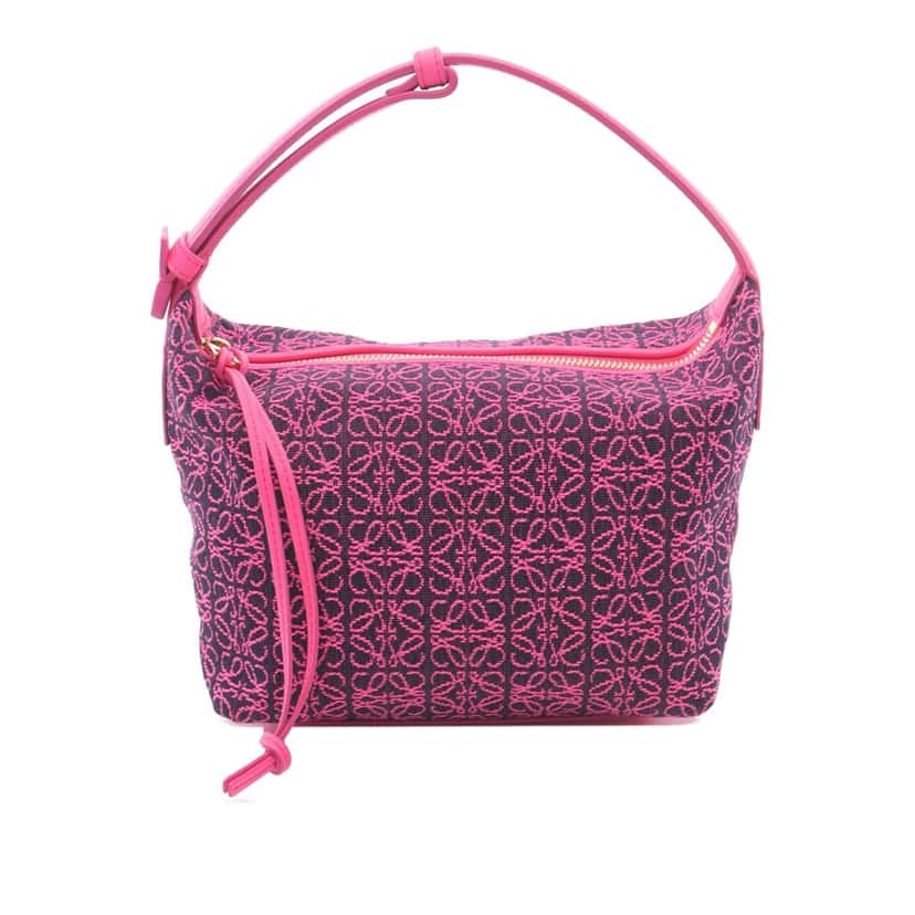 Loewe Small Anagram Canvas Cubi Bag Pink Canvas Good condition - Front View