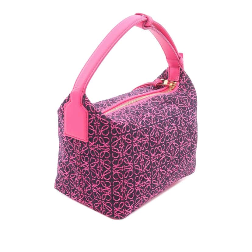 Loewe Small Anagram Canvas Cubi Bag Pink Canvas Good condition - Back View