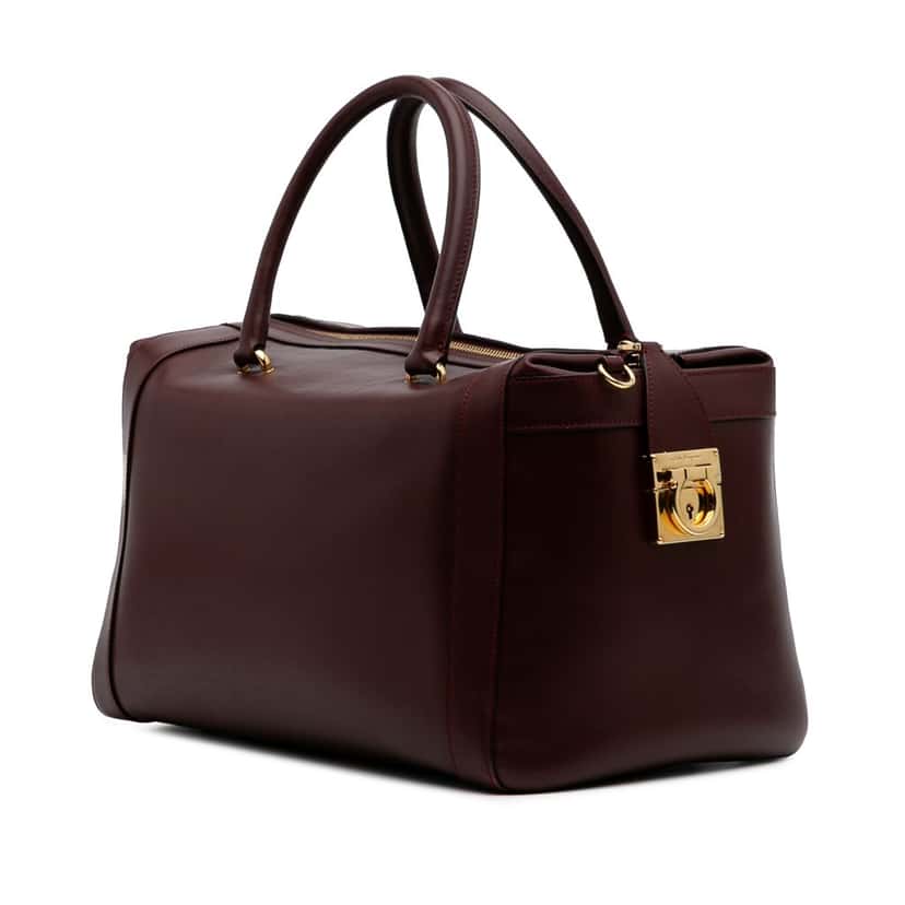 Salvatore Ferragamo Leather Marilyn Satchel Red Leather Good condition - Back View