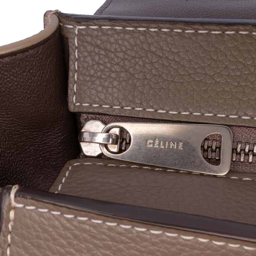 Celine Large Leather Trapeze Satchel Brown Leather Good condition - Box View