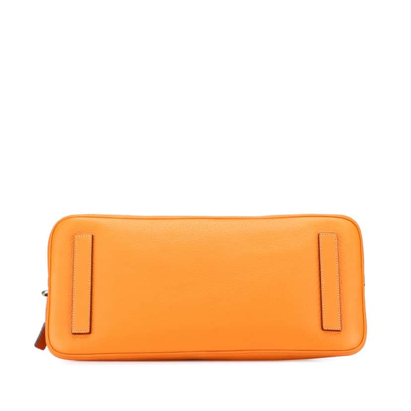 Prada Cinghiale Leather Dome Handbag Orange Leather Good condition - Inside View