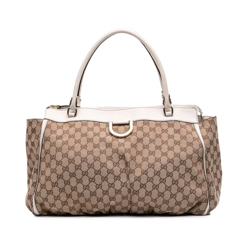 Gucci GG Canvas Abbey D Ring Tote Brown Canvas Good condition - Front View