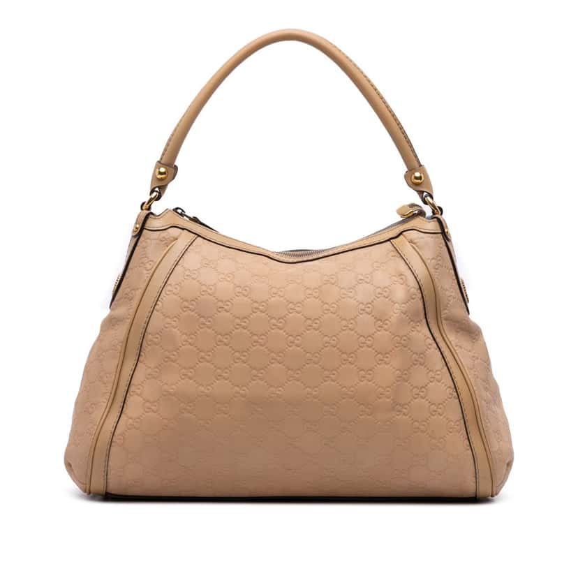 Gucci Guccissima Scarlett Shoulder Bag Brown Leather Good condition - Front View