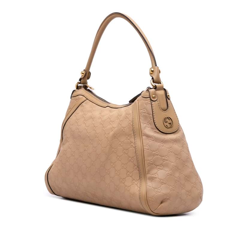 Gucci Guccissima Scarlett Shoulder Bag Brown Leather Good condition - Back View