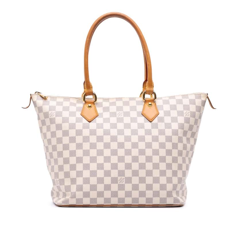 Louis Vuitton Damier Azur Saleya MM White Canvas Good condition - Front View