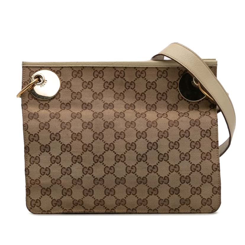 Gucci GG Canvas Eclipse Crossbody Brown Canvas Good condition - Front View