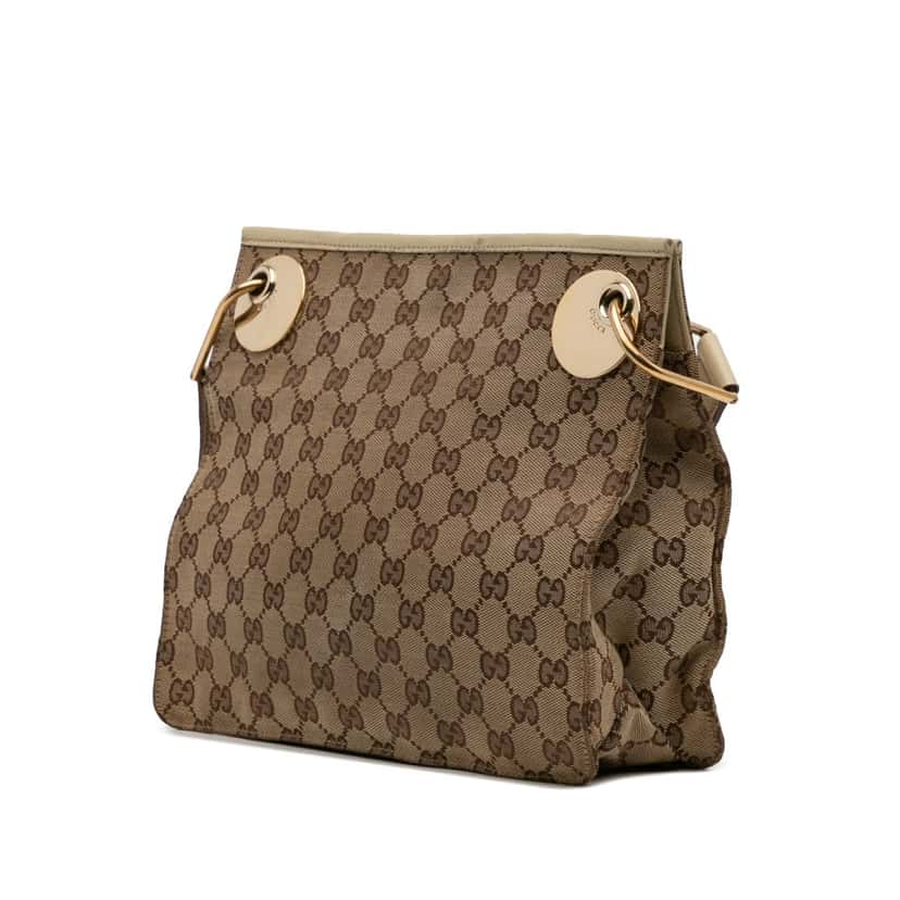 Gucci GG Canvas Eclipse Crossbody Brown Canvas Good condition - Back View