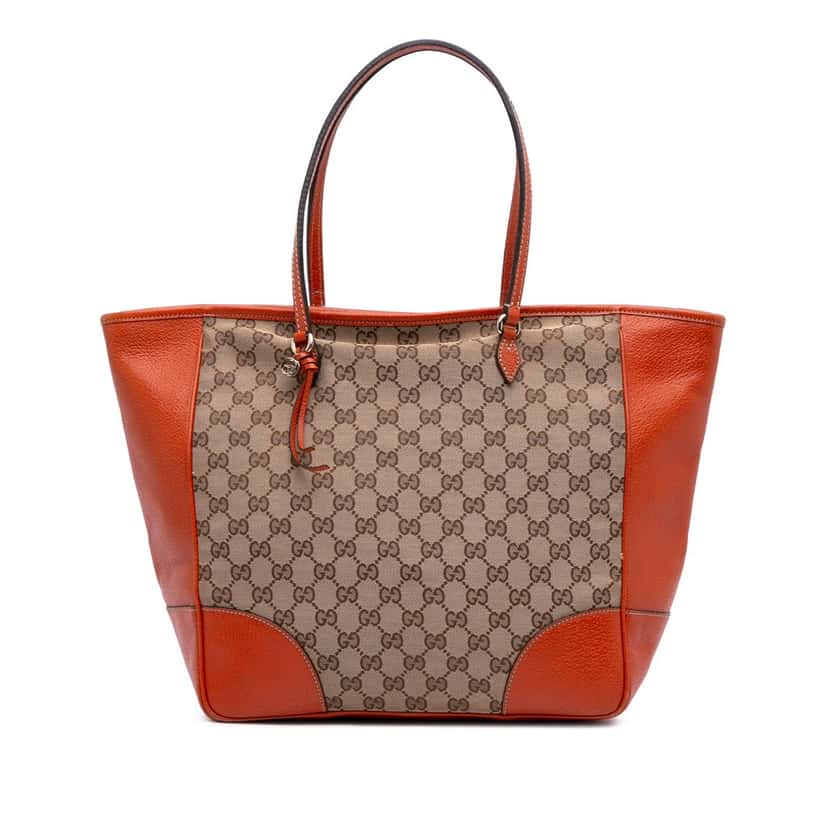 Gucci GG Canvas Bree Tote Brown Canvas Good condition - Front View