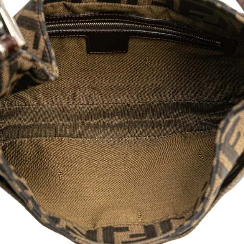 Fendi Zucca Canvas Shoulder Bag Brown Canvas Good condition - Model View