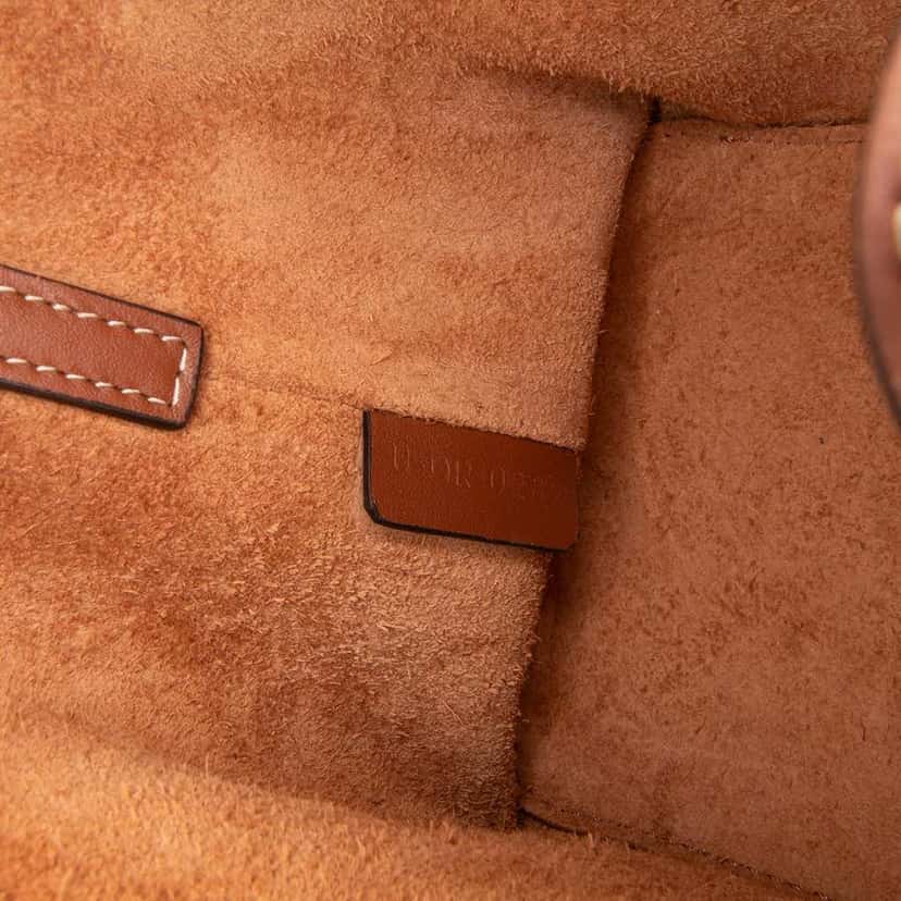 Celine Small Calfskin Cuir Triomphe Box Bag Brown Leather Very good condition - Box View