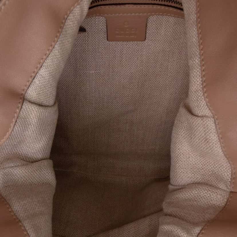 Gucci Medium Leather 1970 Chain Hobo Bag Brown Leather Good condition - Model View