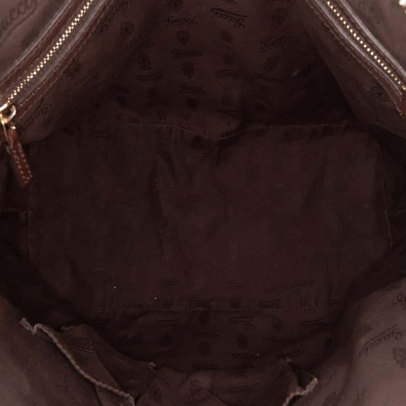 Gucci Medium GG Canvas Charm Dome Satchel Brown Canvas Good condition - Model View