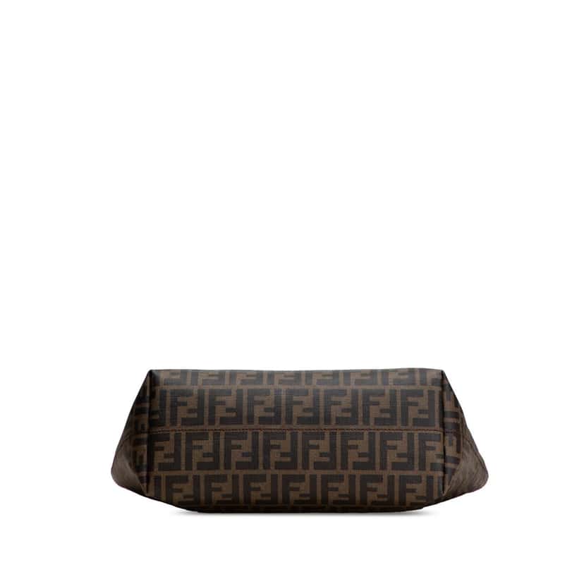 Fendi Small Zucca Coated Canvas Roll Tote Brown Canvas Good condition - Inside View