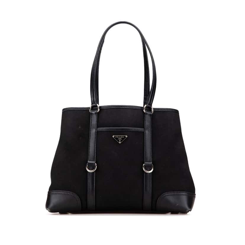 Prada Canvas Tote Black Canvas Good condition - Front View