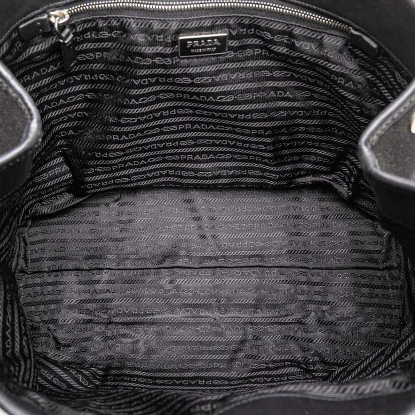 Prada Canvas Tote Black Canvas Good condition - Model View