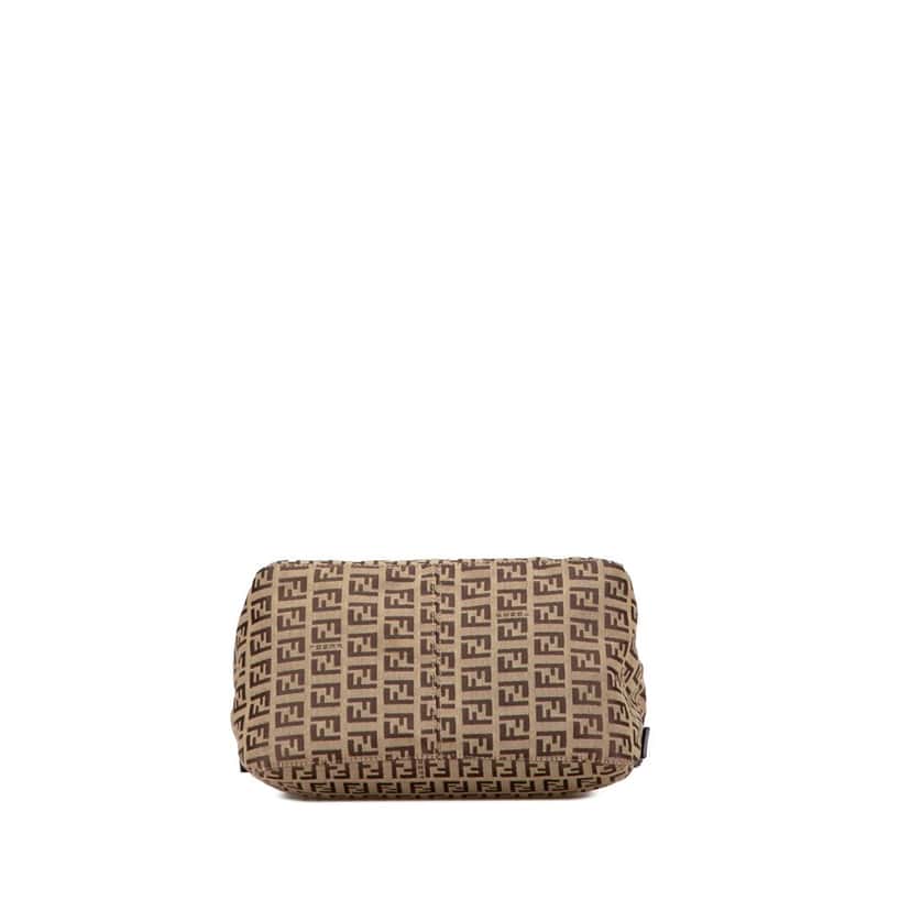 Fendi Zucchino Canvas Double Flap Mamma Brown Canvas Good condition - Inside View