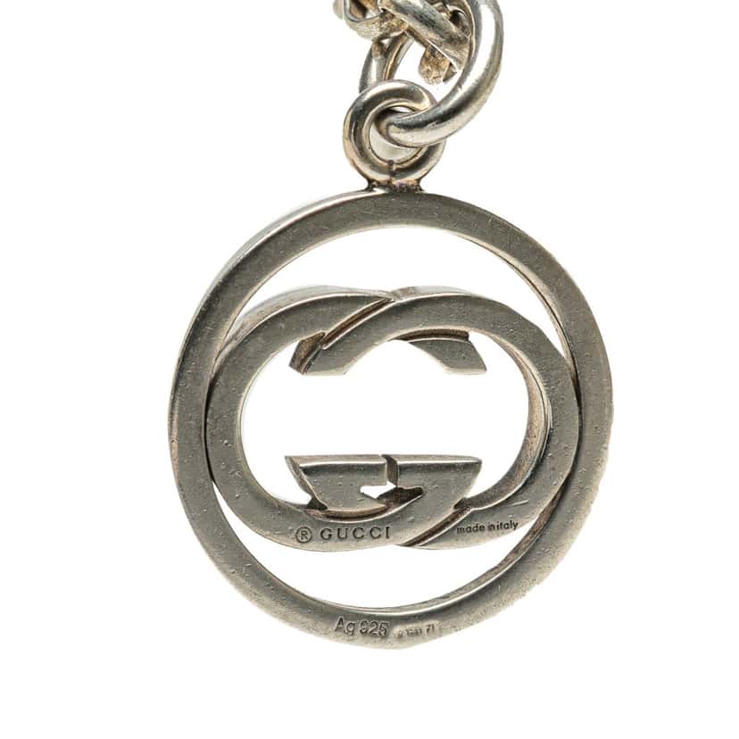 Gucci Sterling Silver Interlocking G Pendant Necklace Silver Silver Good condition - Box View