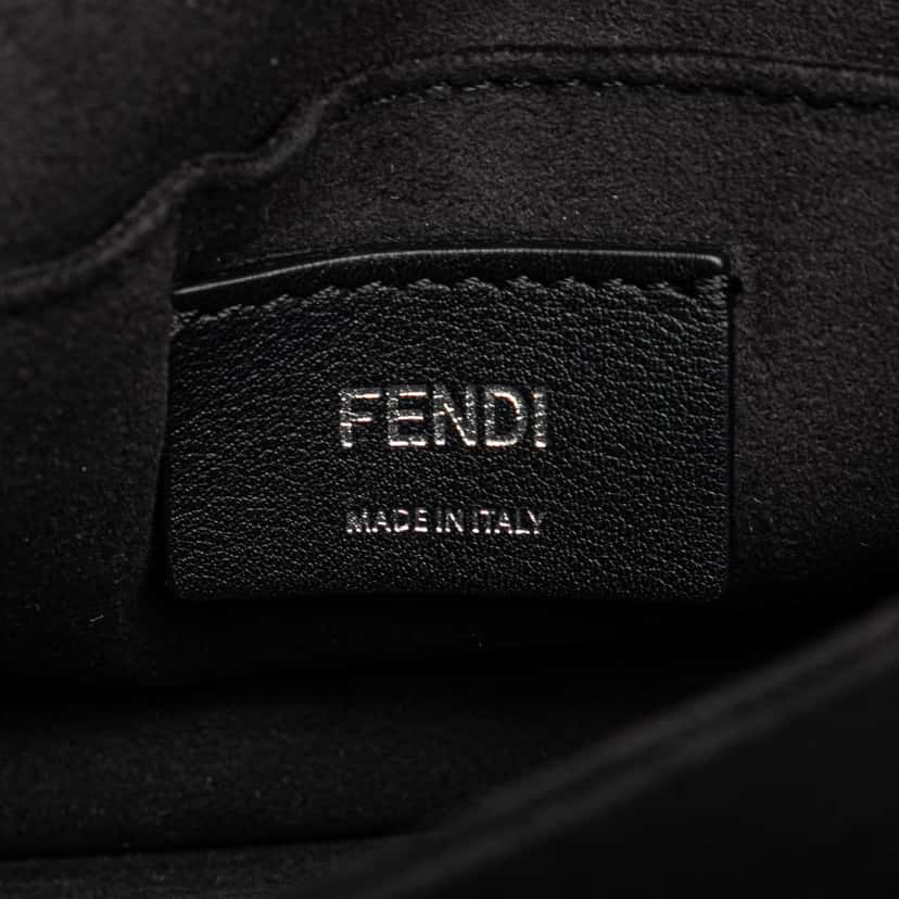 Fendi Small Leather Kan I Crossbody Black Leather Good condition - Box View