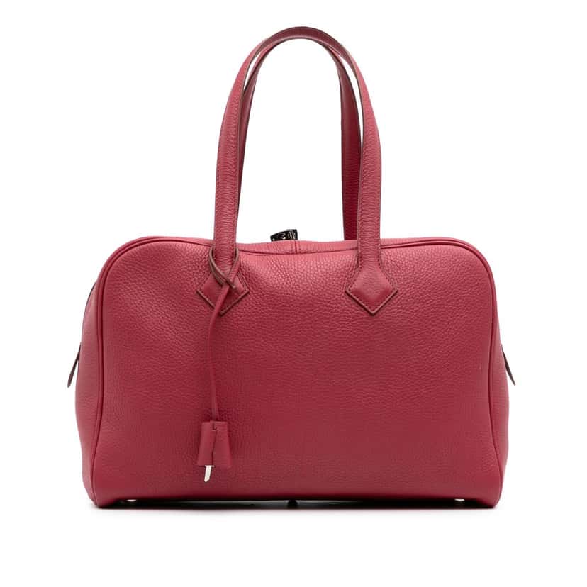 Hermès Clemence Victoria II 35 Red Leather Good condition - Front View