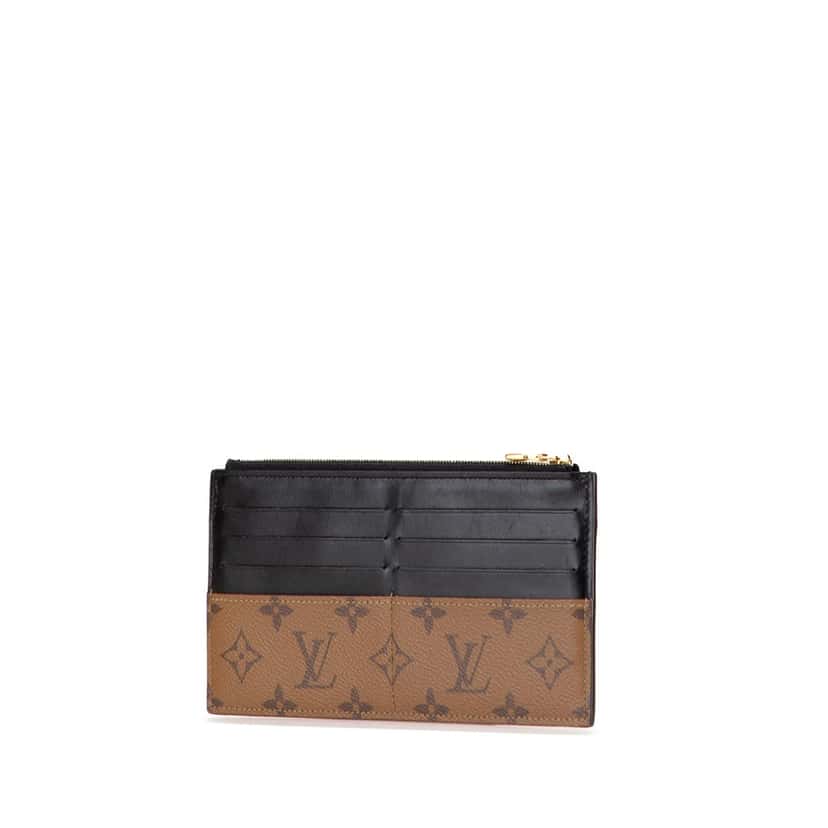 Louis Vuitton Monogram Reverse Slim Purse Brown Canvas Good condition - Back View
