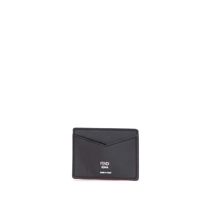 Fendi Zucca Coated Canvas and Leather Card Holder Brown Canvas Very good condition - Back View