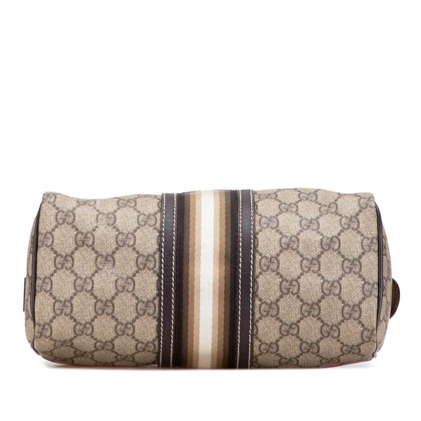 Gucci Mini GG Supreme Joy Web Boston Bag Brown Canvas Good condition - Inside View