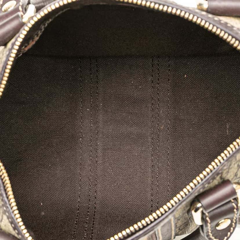 Gucci Mini GG Supreme Joy Web Boston Bag Brown Canvas Good condition - Model View