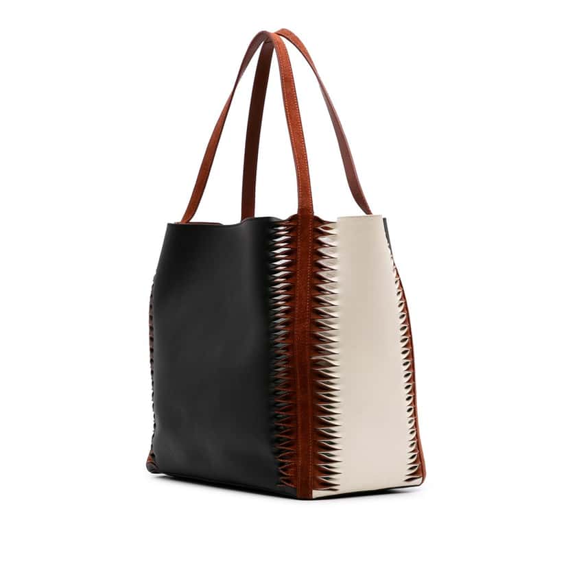 Chloé Tricolor Leather Louela Tote Black Leather Good condition - Back View
