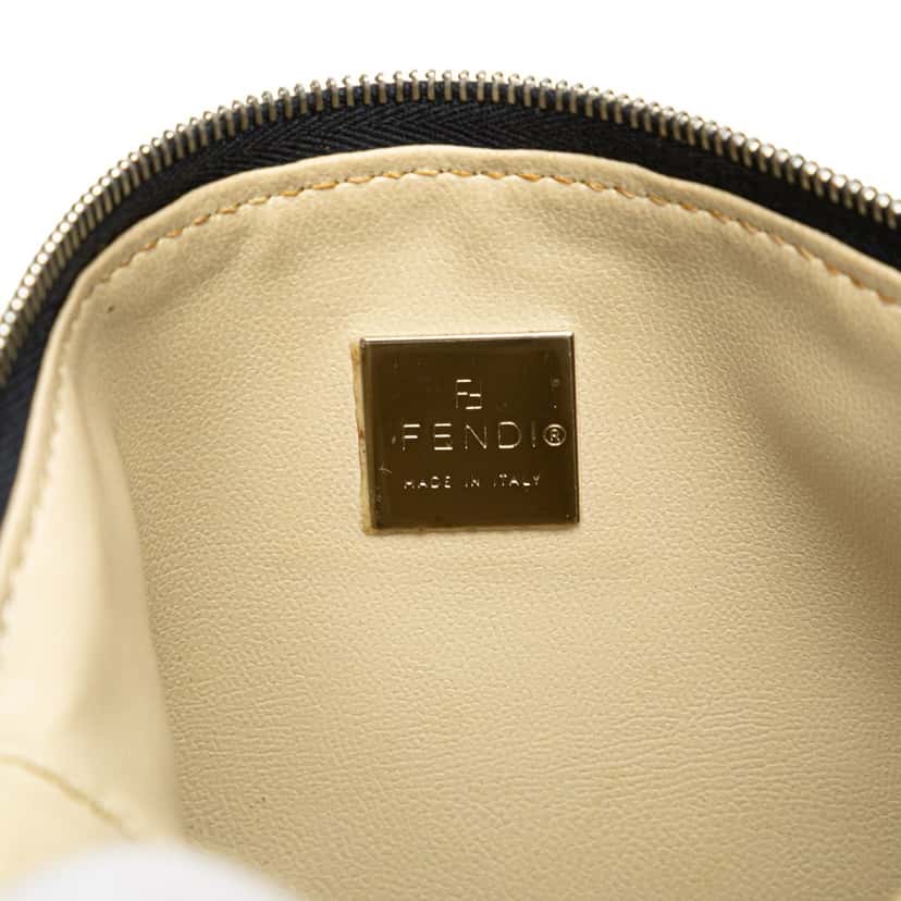 Fendi Zucchino Canvas Pochette Brown Canvas Good condition - Box View