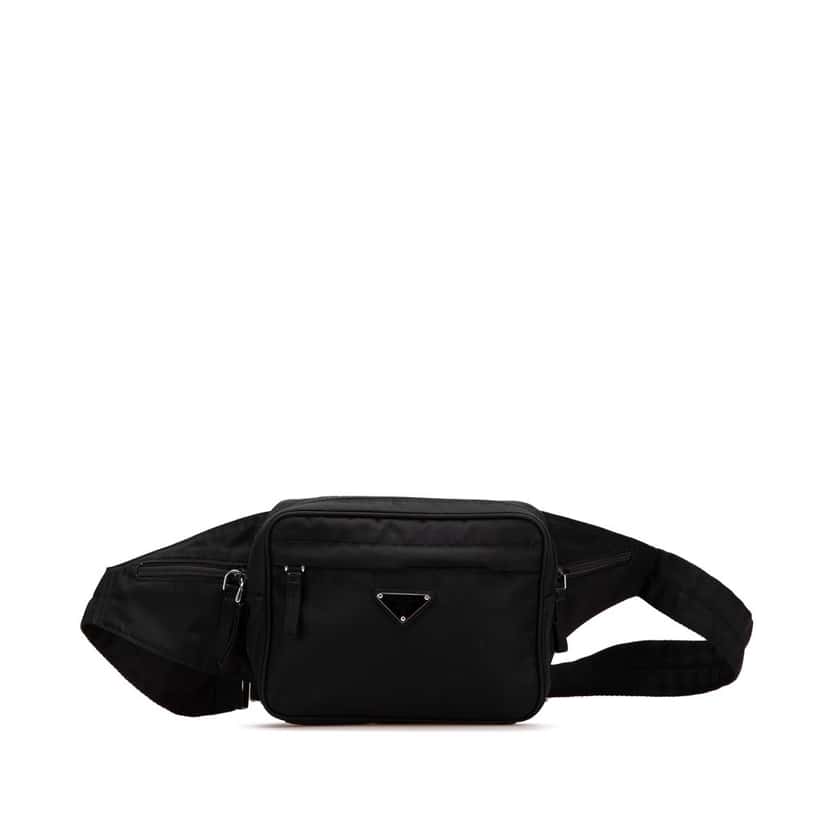 Prada Tessuto Belt Bag Black Good condition - Front View