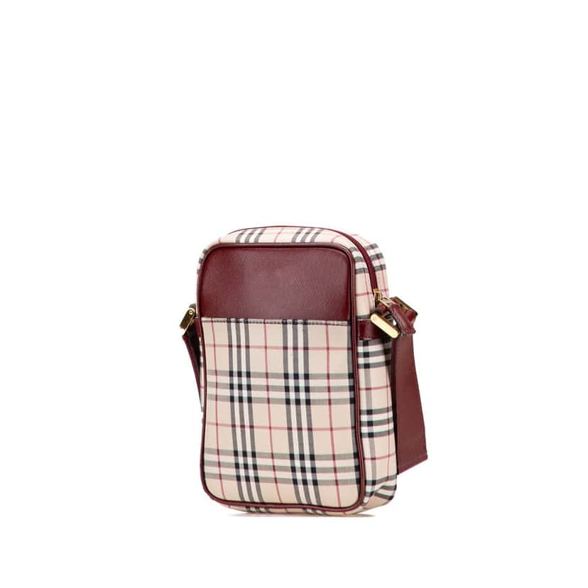 Burberry House Check Canvas Crossbody Brown Canvas Very good condition - Back View