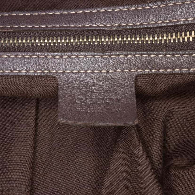 Gucci Medium GG Canvas Bamboo Indy Hobo Brown Canvas Good condition - Box View