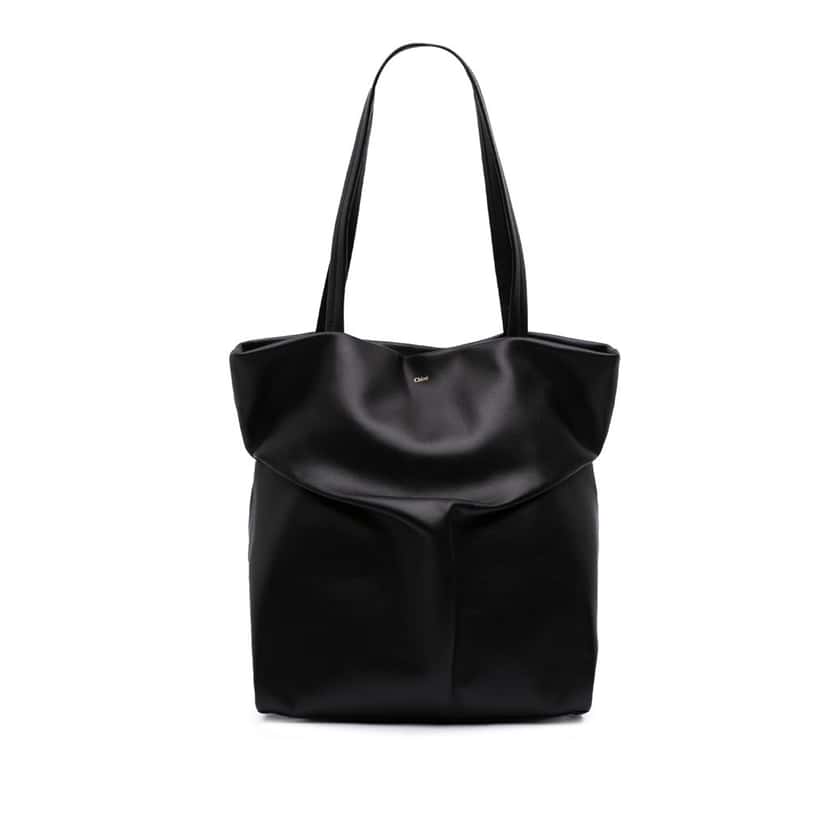 Chloé Calfskin Judy Tote Black Leather Good condition - Front View