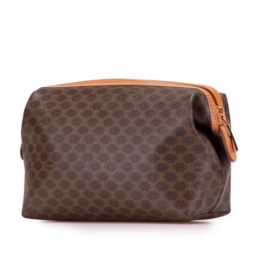 Celine Macadam Coated Canvas Pouch Brown Canvas Good condition - Inside View