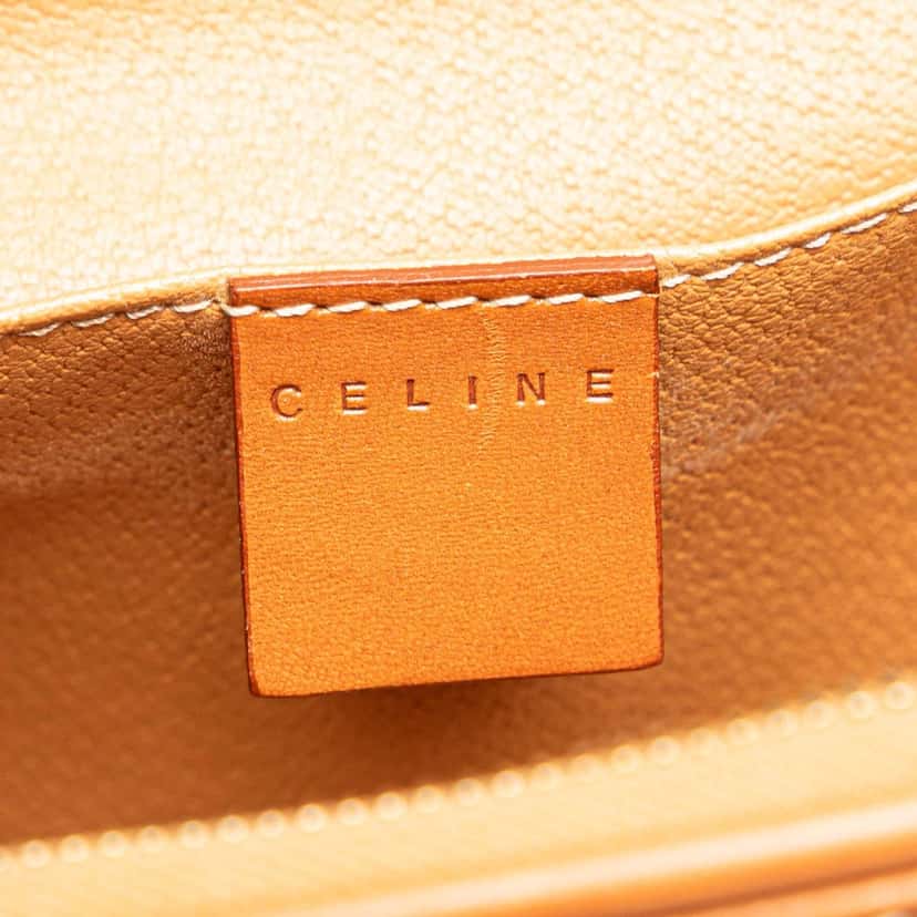 Celine Macadam Coated Canvas Pouch Brown Canvas Good condition - Box View