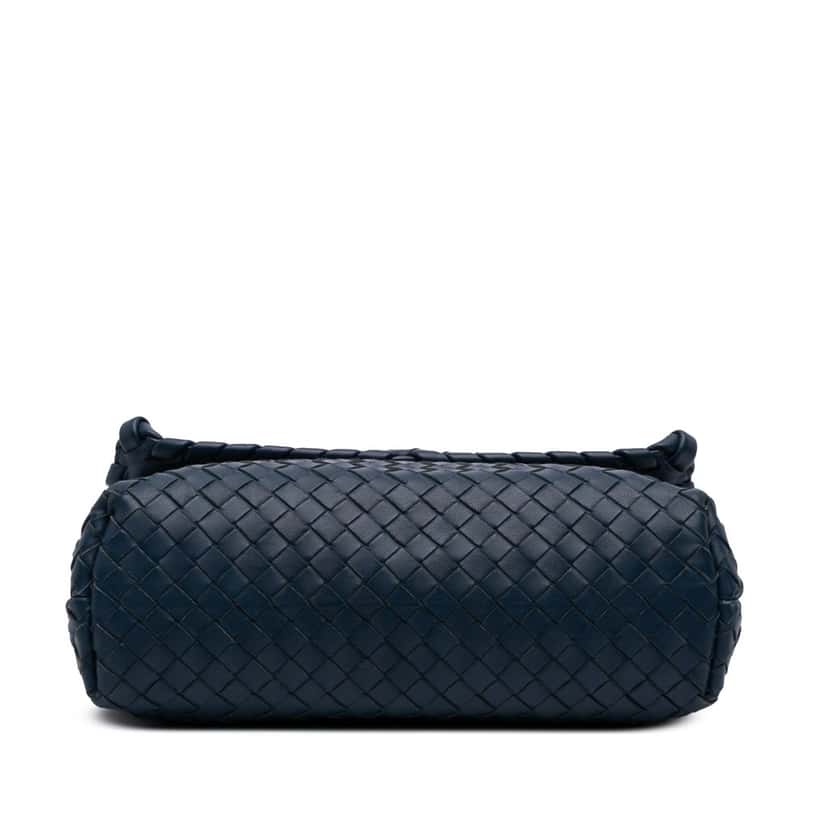 Bottega Veneta Small Nappa Intrecciato Olimpia Crossbody Blue Leather Good condition - Inside View