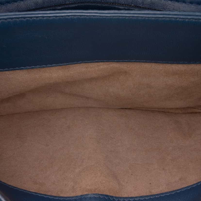 Bottega Veneta Small Nappa Intrecciato Olimpia Crossbody Blue Leather Good condition - Model View