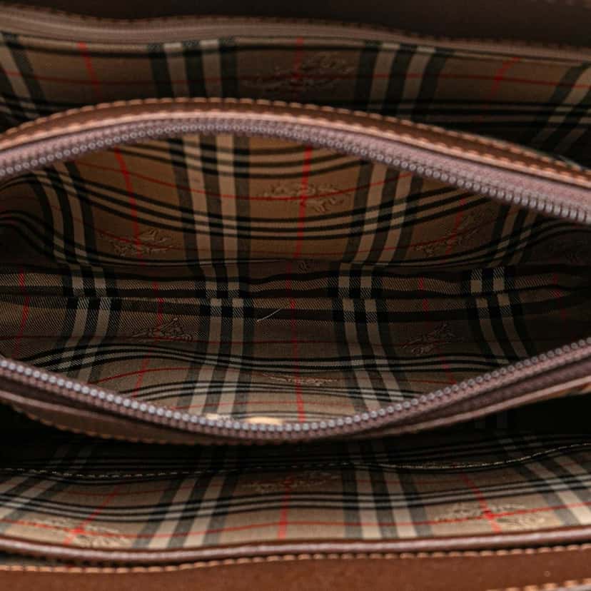 Burberry Leather Handbag Brown Leather Good condition - Model View
