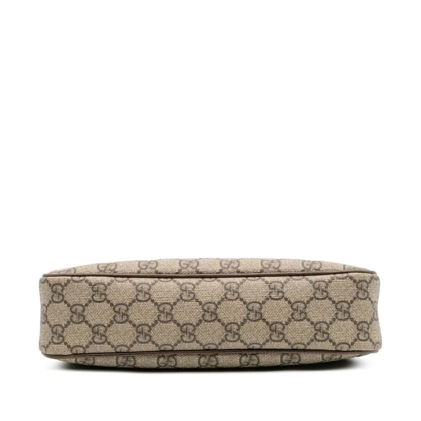Gucci Small GG Supreme Ophidia Web Satchel Brown Canvas Good condition - Inside View