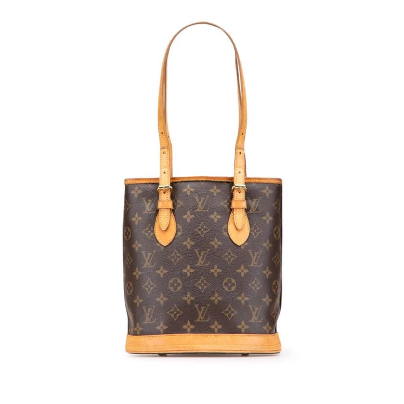 Louis Vuitton Monogram Petit Bucket Brown Canvas Good condition - Front View