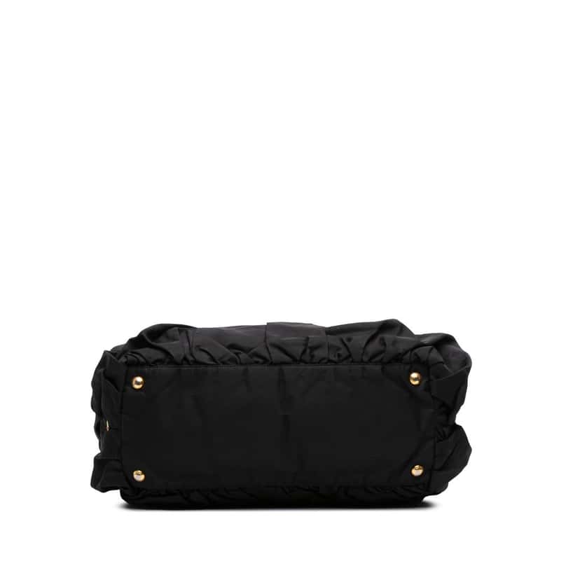 Prada Tessuto Origami Pleated Tote Black Good condition - Inside View